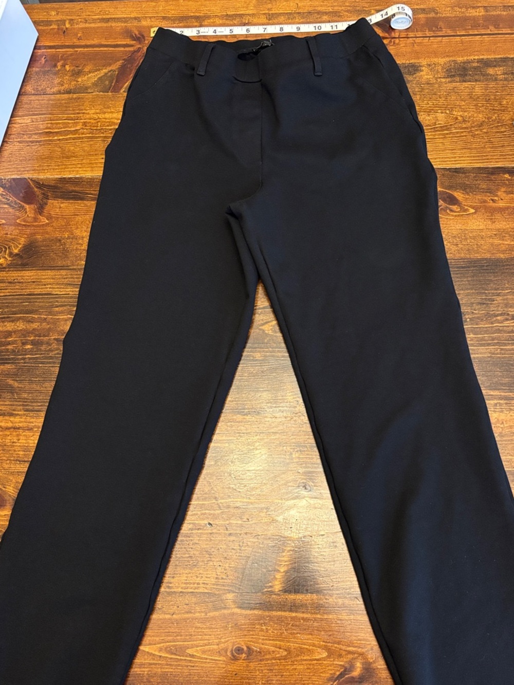 Quince Black Straight-Leg Pull-On Pants